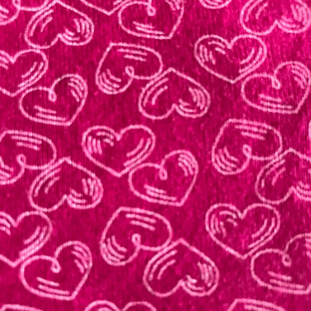 Pink w/hearts XL/XS adult cap sleeves top